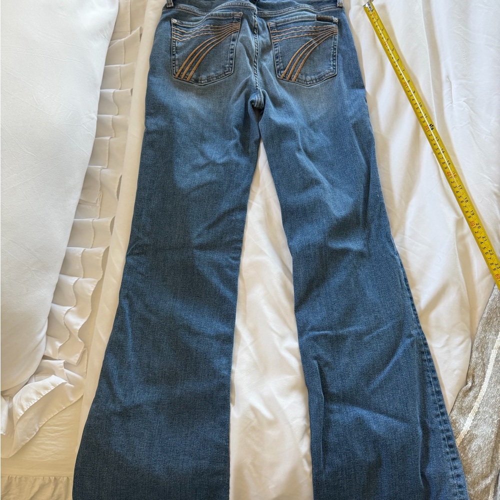 7 For All Mankind Blue Boot Cut Dojo Jeans